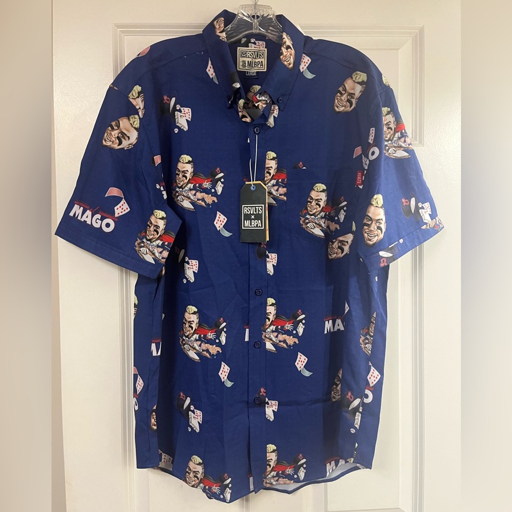 RSVLTS x MLBPA El Mago Chicago Cubs Button Down Shirt NWT